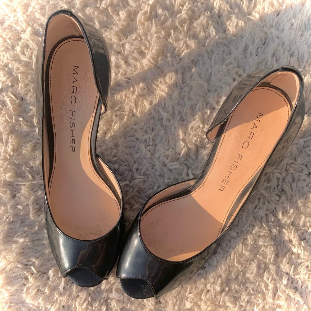 Marc Fisher Black Patent Leather Heels